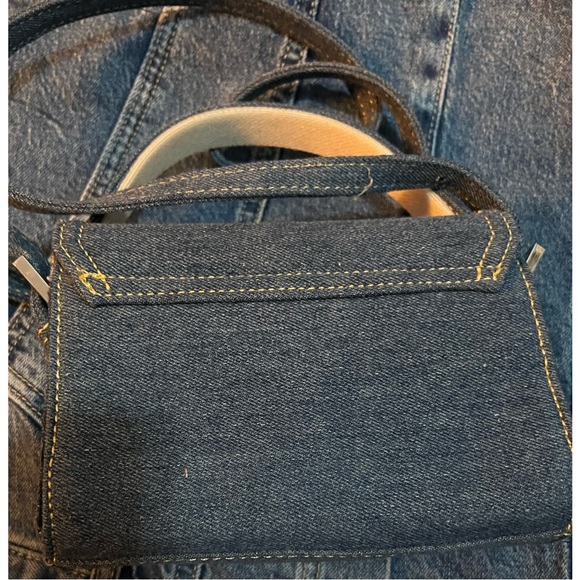 MANGO ~Denim Rhinestone Buckle Bag (NWT) - Picture 6 of 15